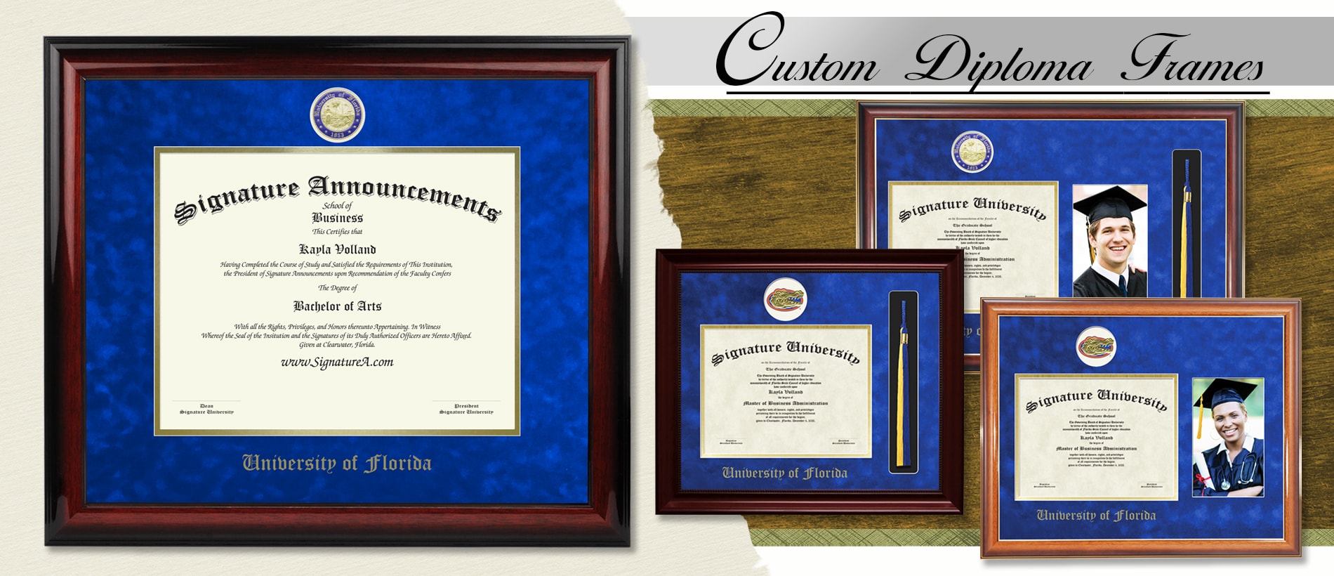 University of Florida Diploma frames SignatureA
