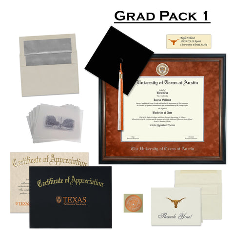 The University of Texas at Austin Graduation Announcement (Platinum Style)