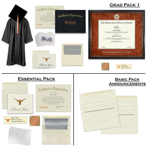 The University of Texas at Austin Graduation Announcement (Economy Style)
