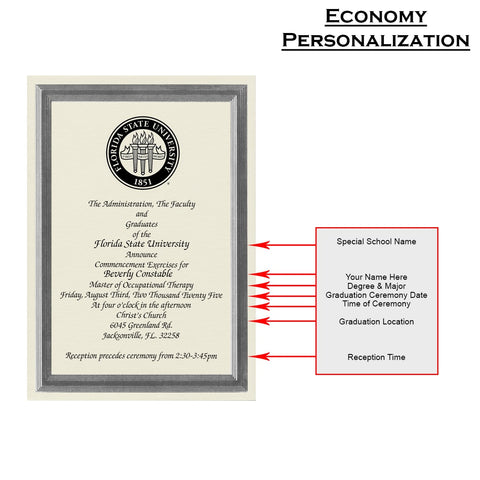 Florida State University Announcement (Economy Style)