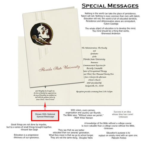 Florida State University Announcement (Elegant Style)