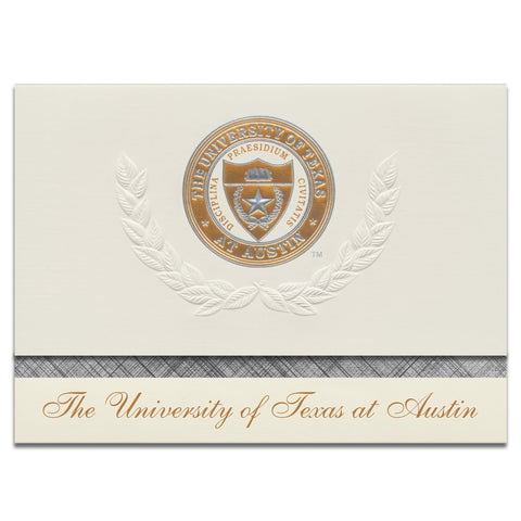 The University of Texas at Austin Graduation Announcement (Platinum Style)